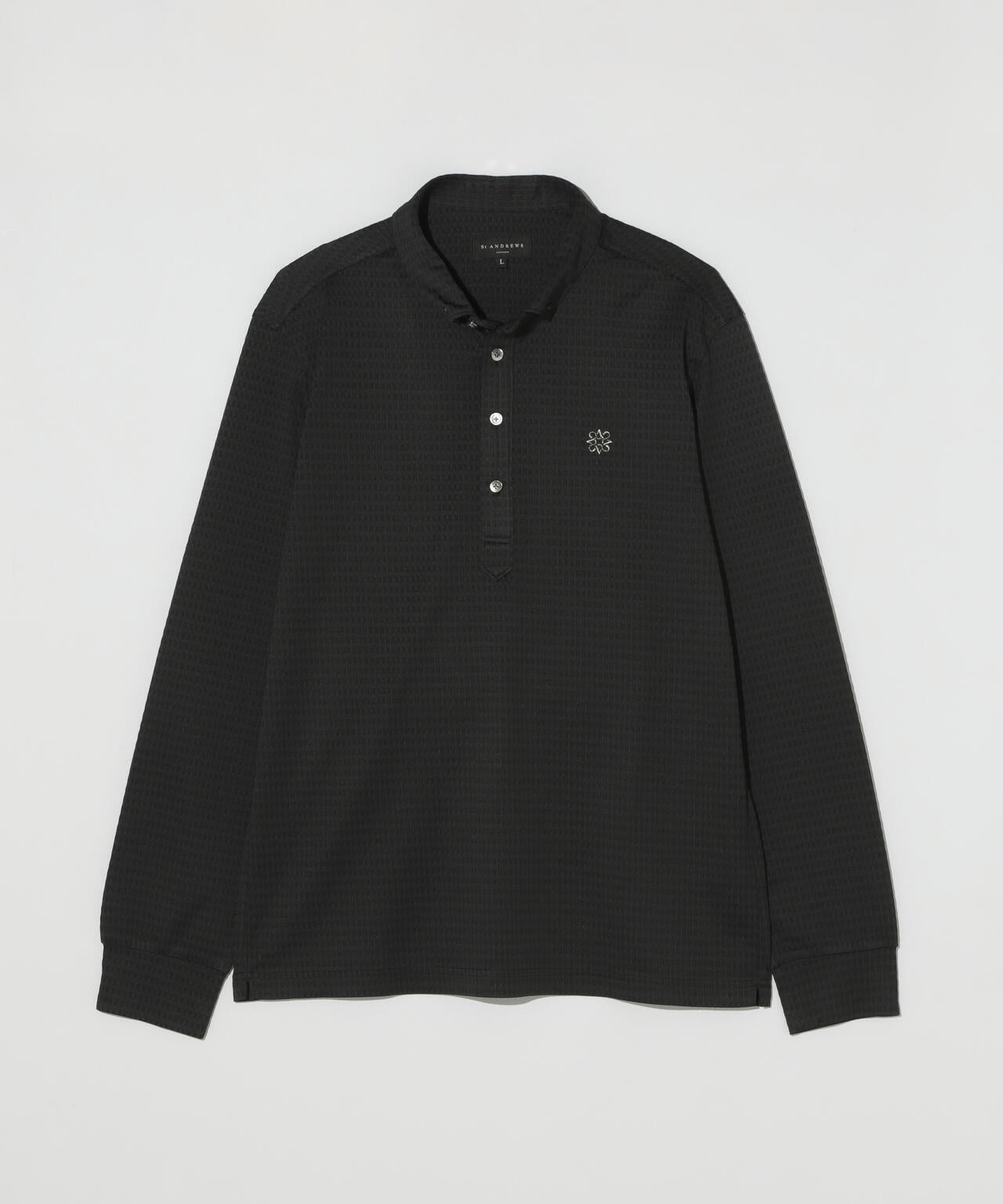 格子ジャガード長袖シャツ (MENS)