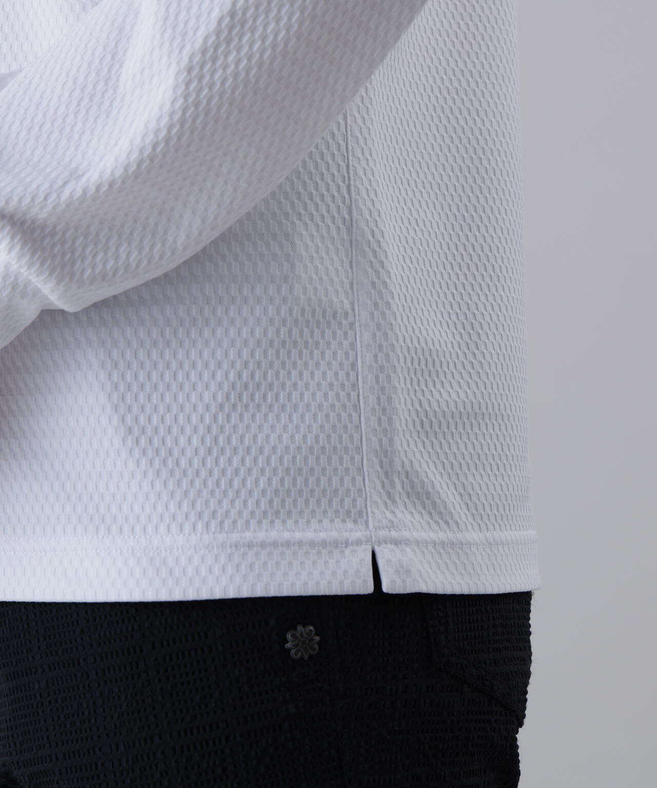 格子ジャガード長袖シャツ (MENS)