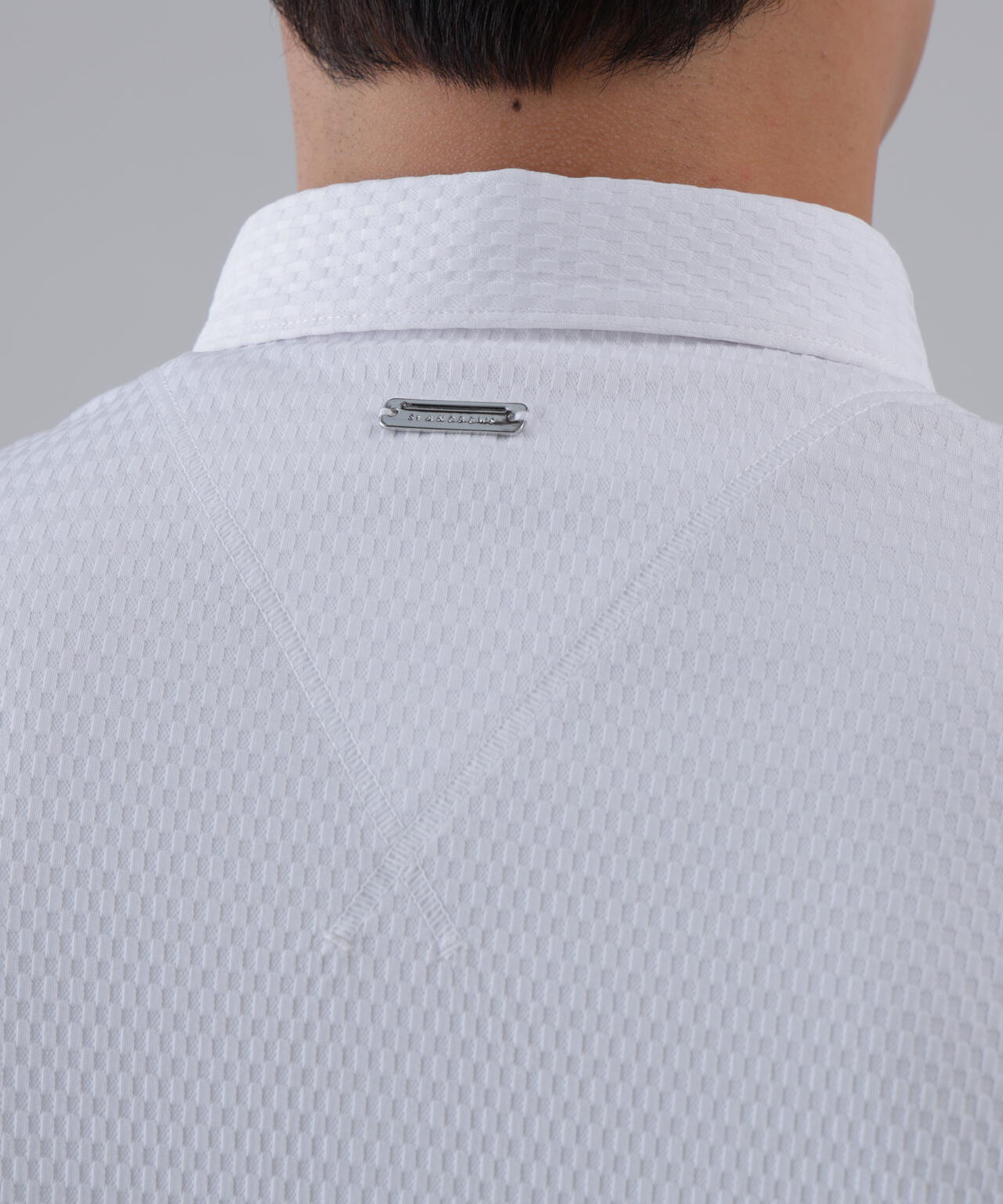 格子ジャガード長袖シャツ (MENS)