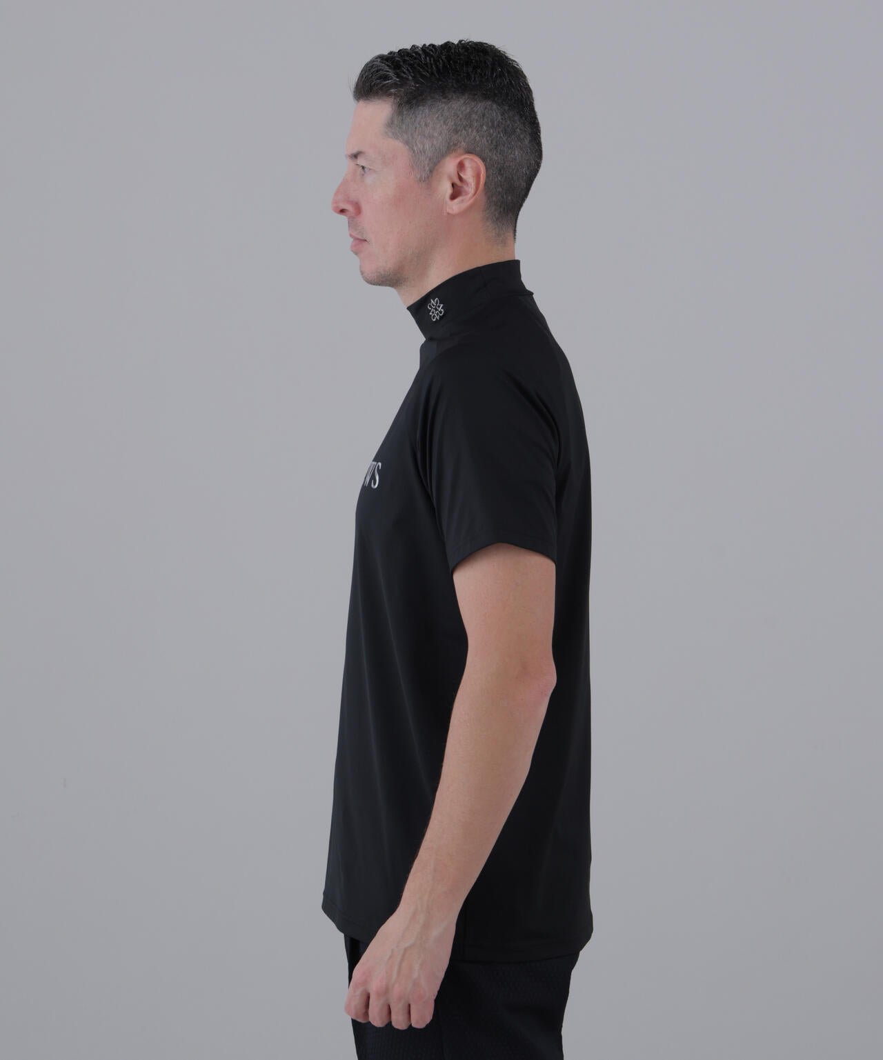 ポリエステルベア天竺ハイネックカットソー (MENS)