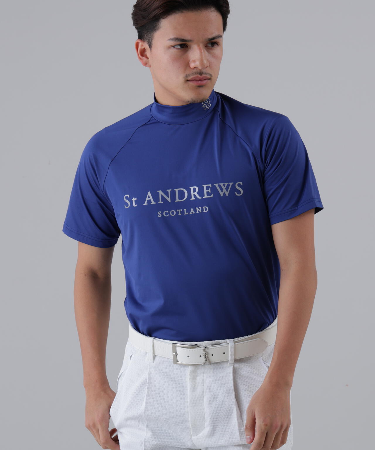 ポリエステルベア天竺ハイネックカットソー (MENS)