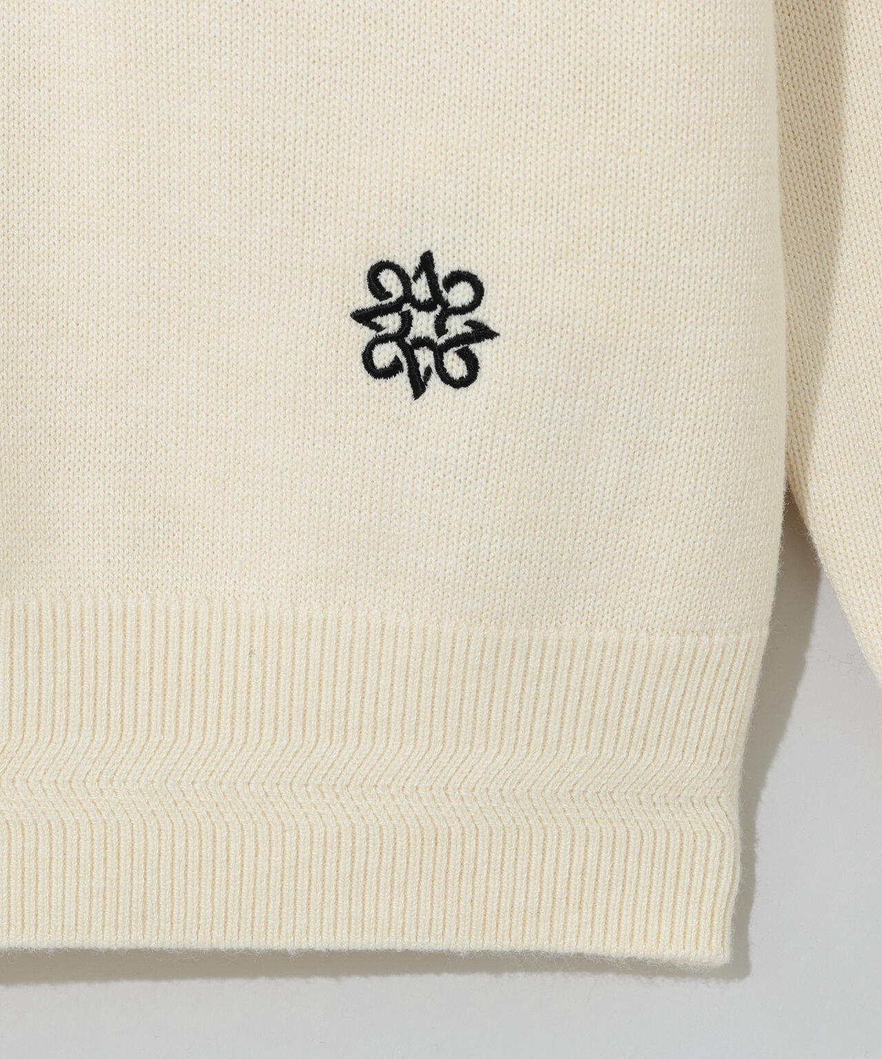 12GSTAインターシャクルーネックニットプルオーバー (MENS)