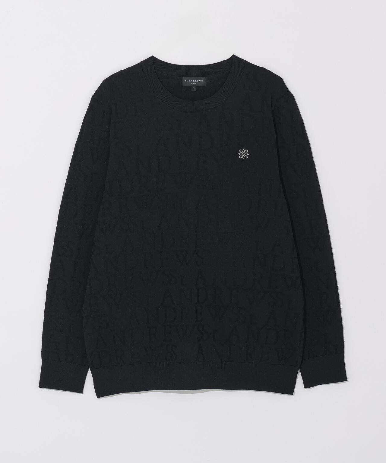 ダブルロゴジャガードクルーネックニットプルオーバー (MENS)