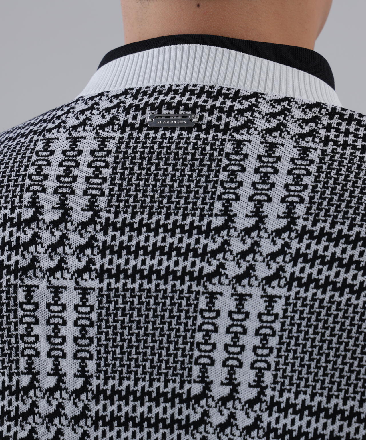 14Gホースビットチェックジャガードプルオーバーニット (MENS)