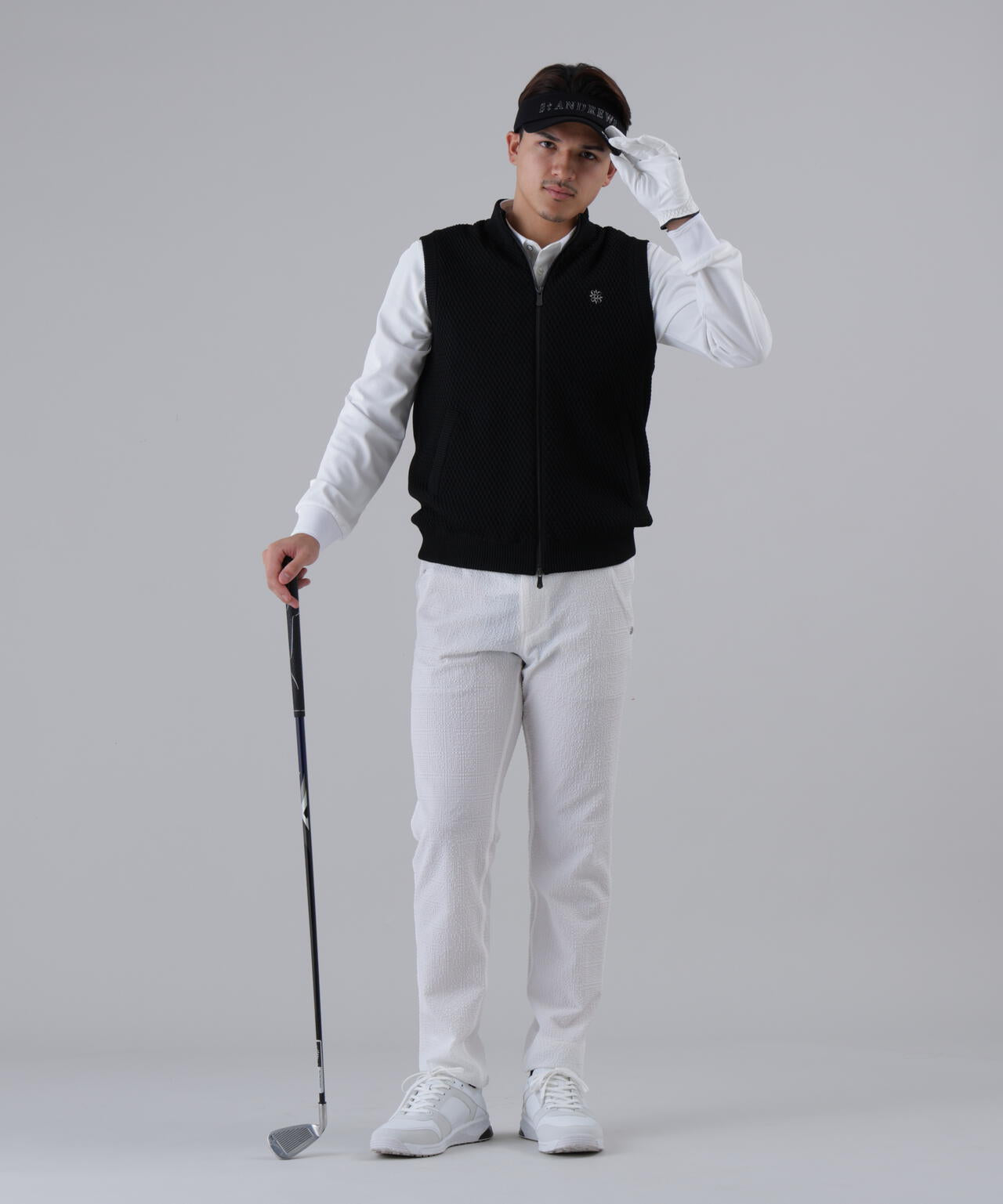 ジップアップニットベスト (MENS)