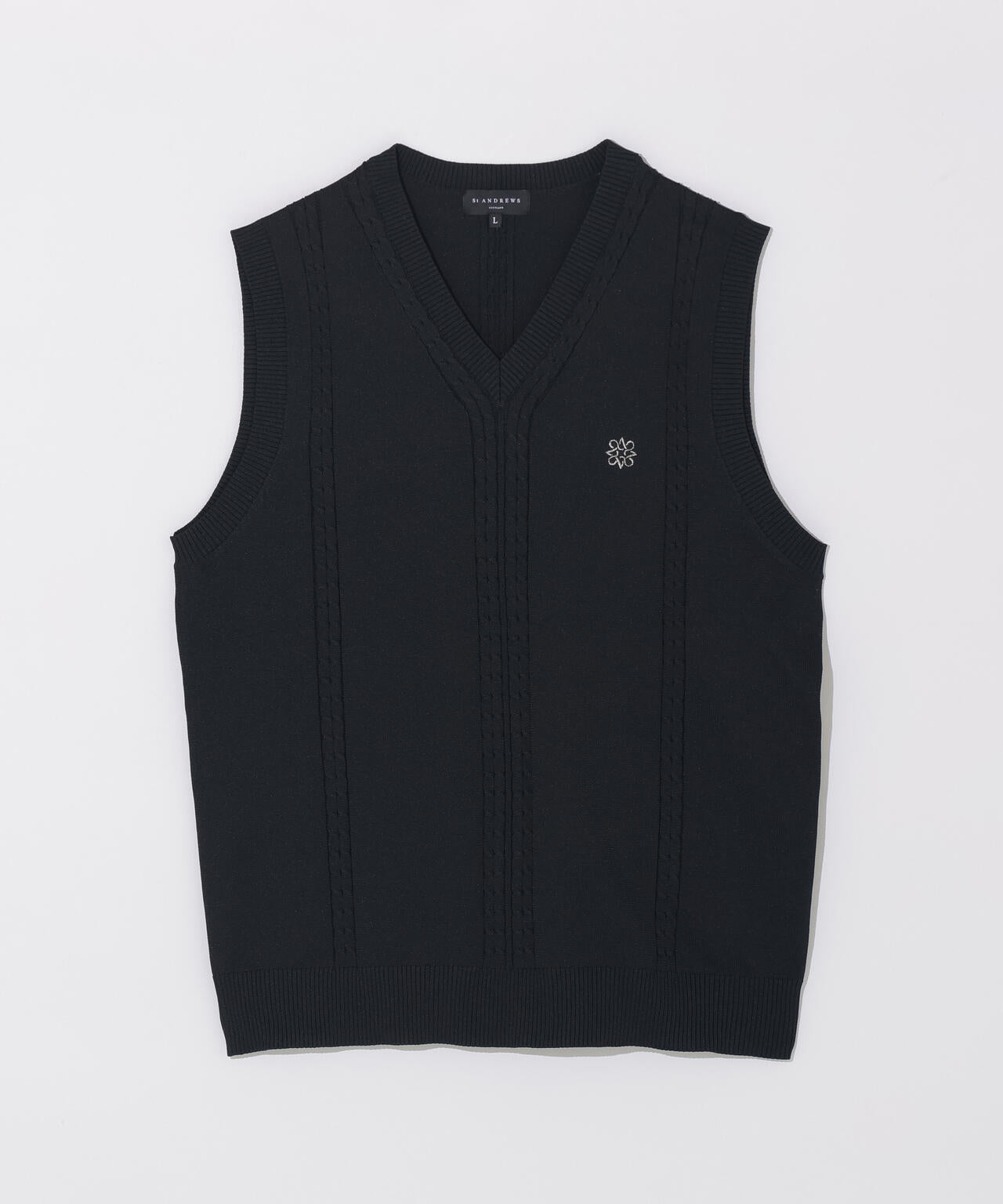 9GケーブルVネックニットベルトプルオーバー (MENS)