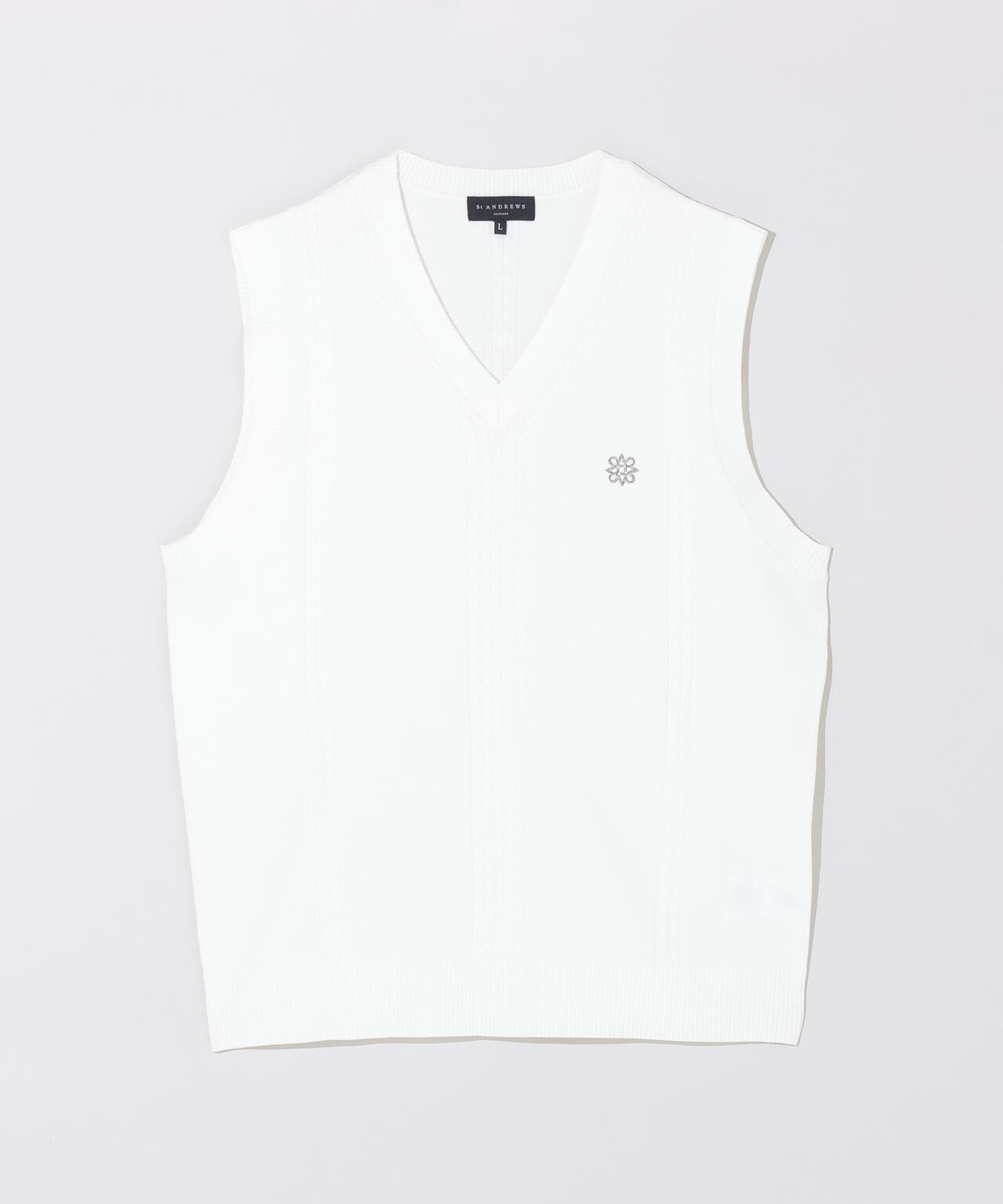 9GケーブルVネックニットベルトプルオーバー (MENS)