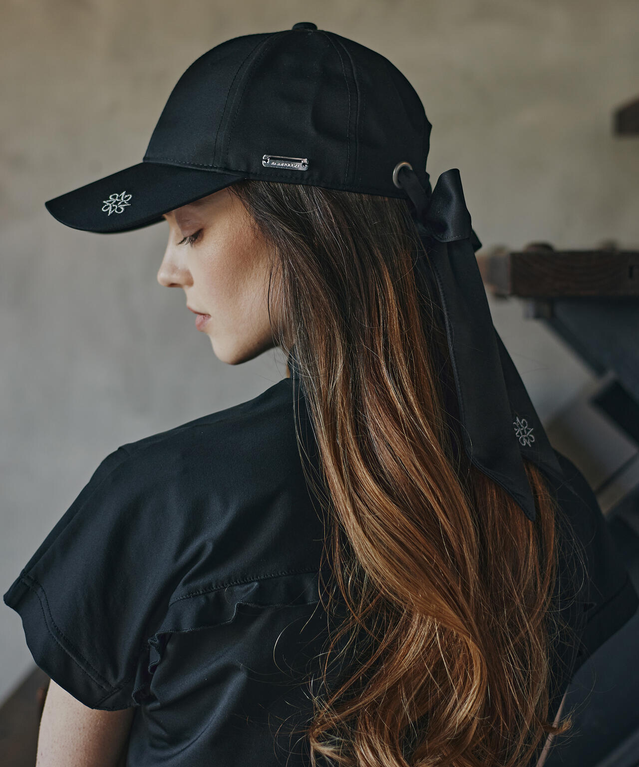 ポリエステルタフタリボンキャップ (WOMENS)