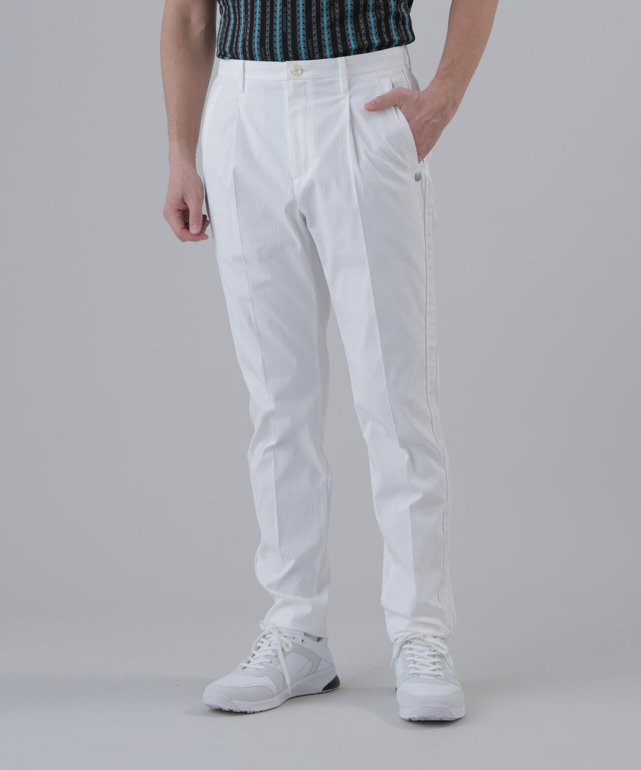 【ストレッチ】ストレッチジャガードパンツ (MENS)