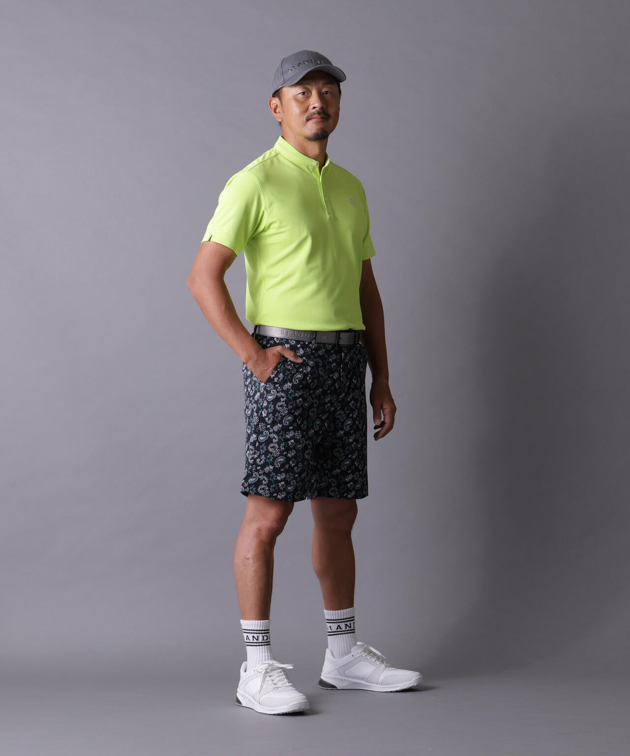 【ストレッチ】ケルトリーフプリントショートパンツ (MENS)