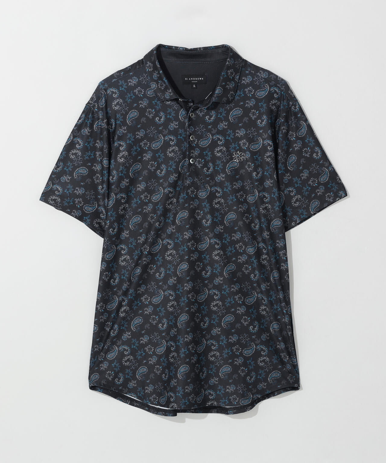 【吸水速乾】ケルトリーフプリント半袖シャツ (MENS)