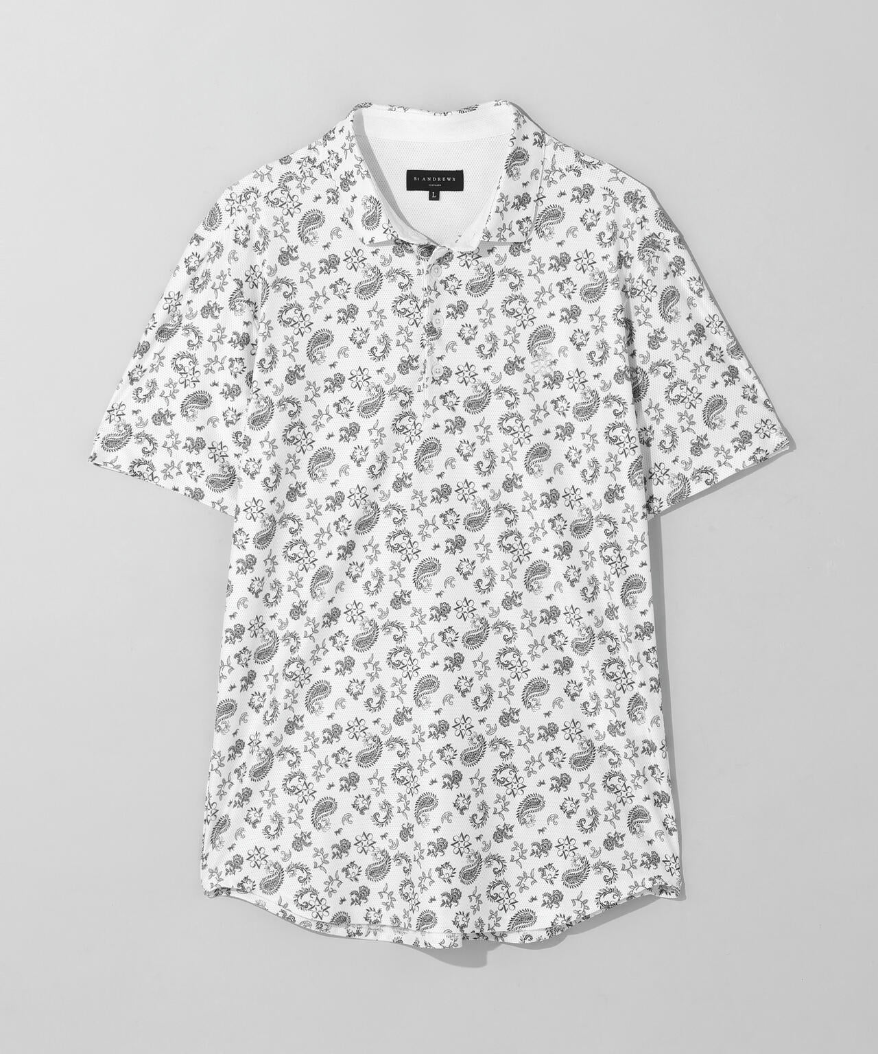【吸水速乾】ケルトリーフプリント半袖シャツ (MENS)