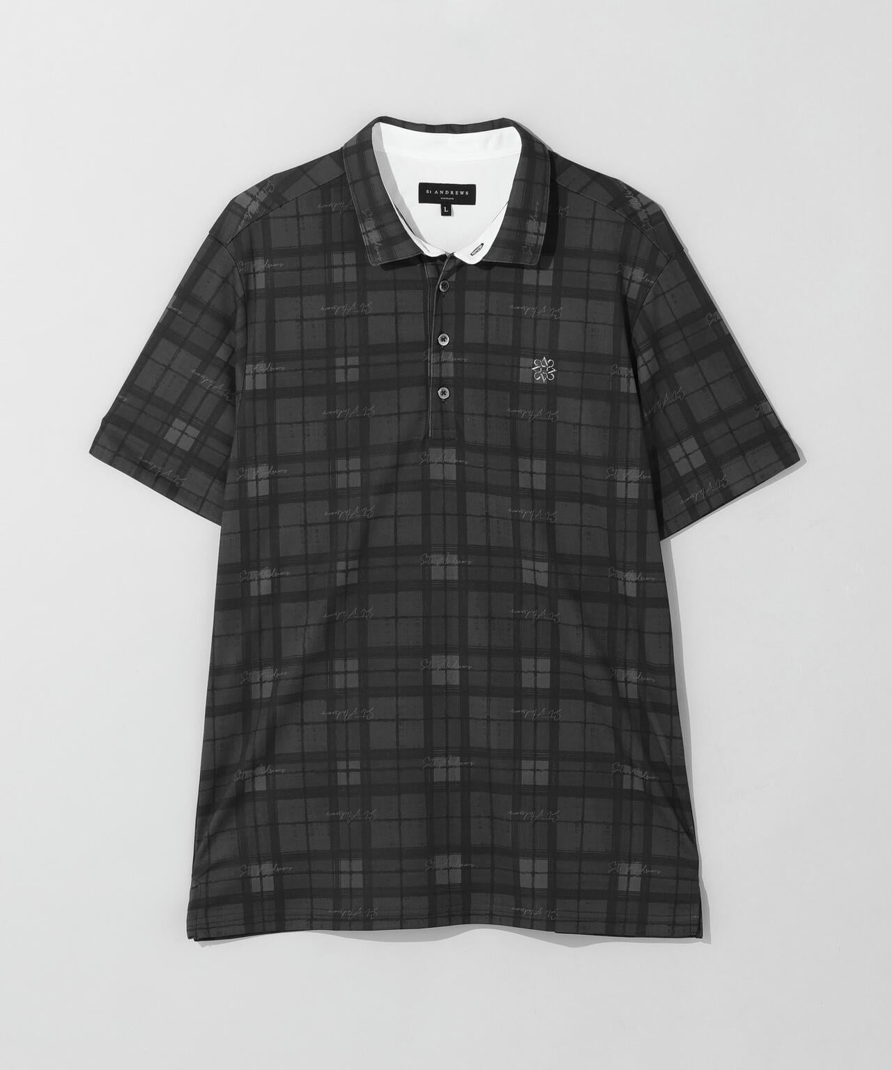 チェックプリント半袖シャツ (MENS)