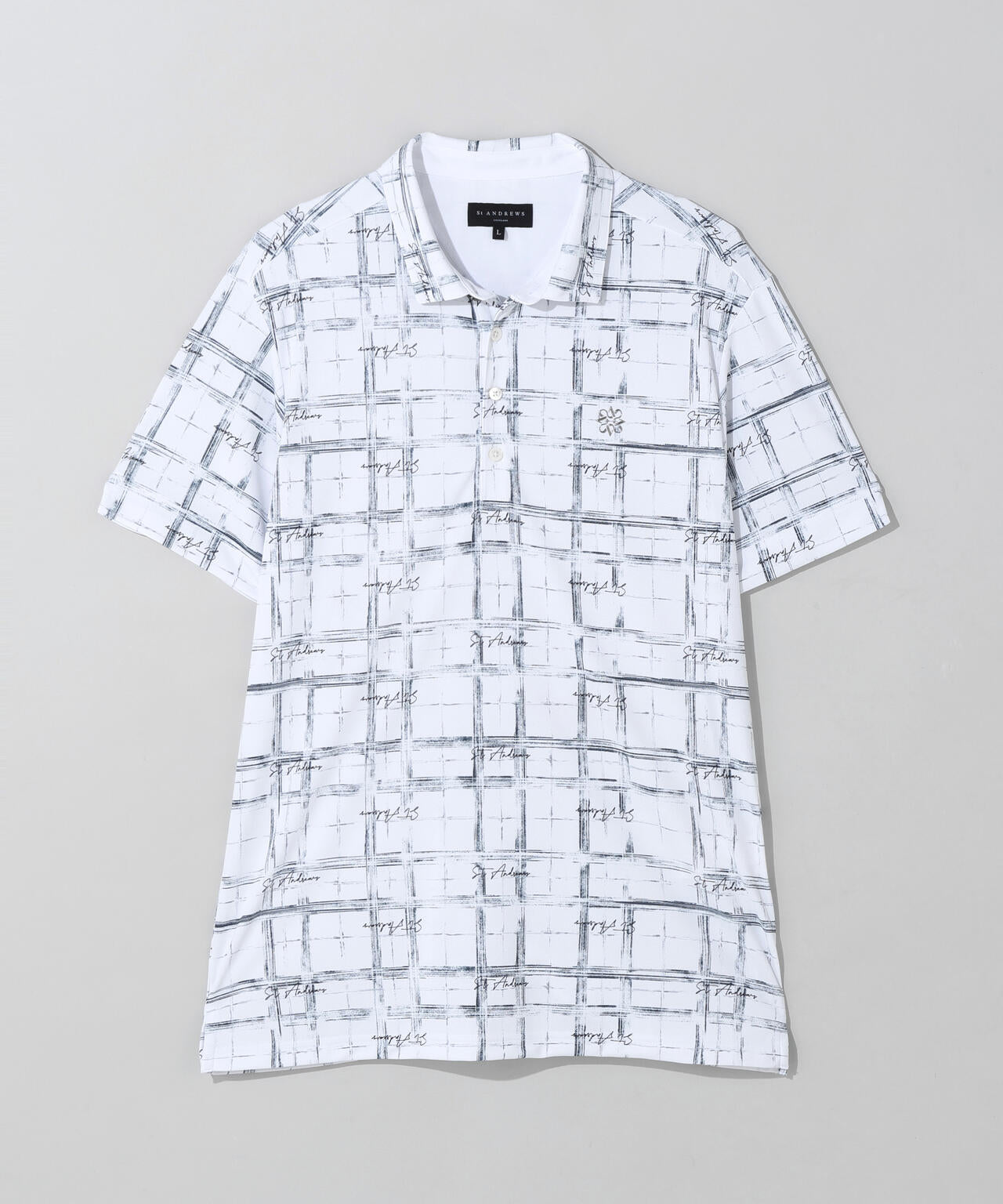 チェックプリント半袖シャツ (MENS)