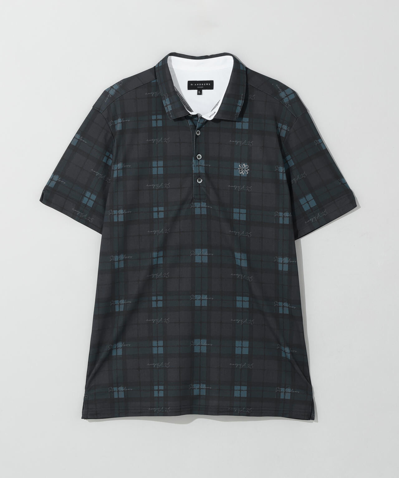 チェックプリント半袖シャツ (MENS)