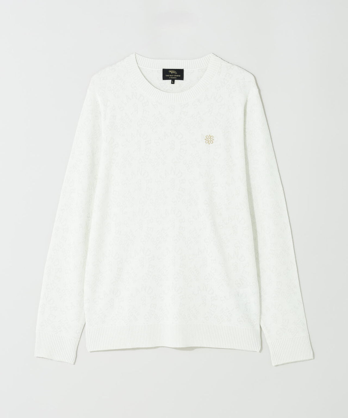 14Gアーチロゴジャガードクルーネックニットプルオーバー (MENS)