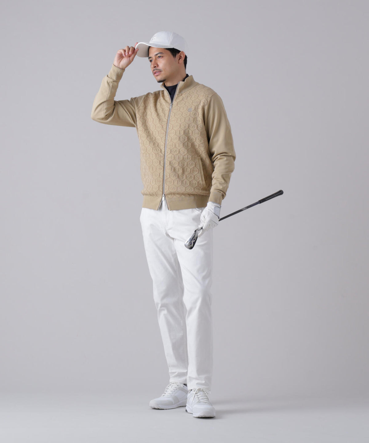 14GSTケーブルジャガードニットブルゾン (MENS)
