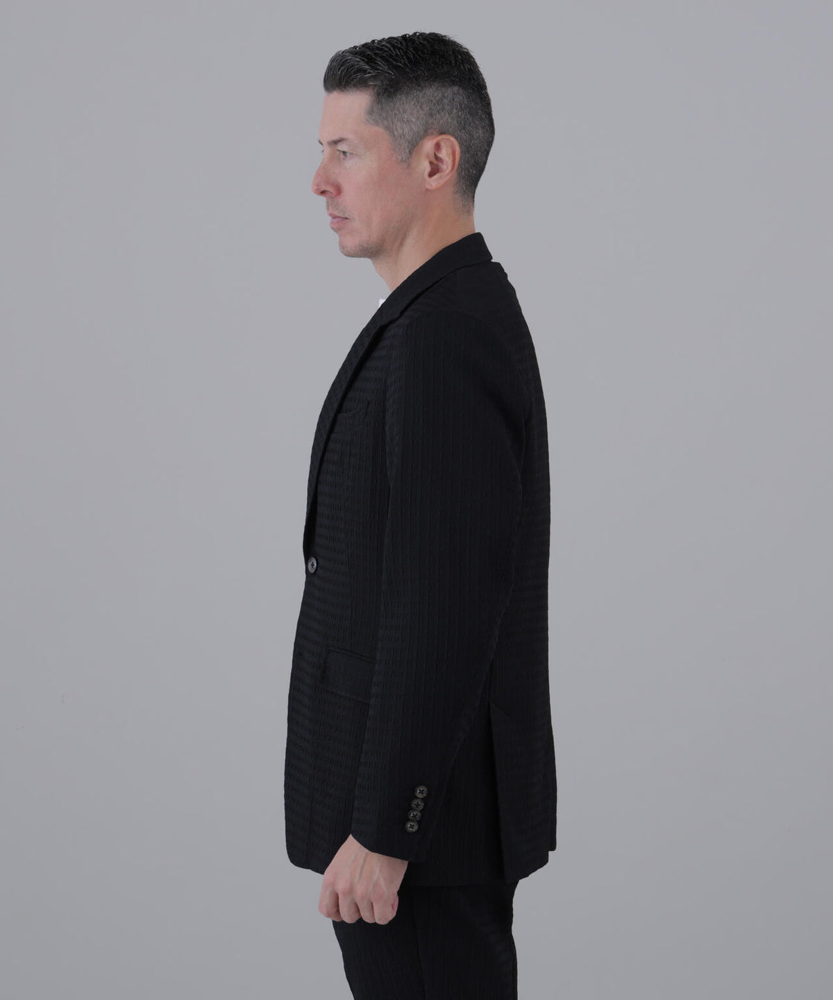 【ストレッチ】ふくれジャガードジャケット (MENS)