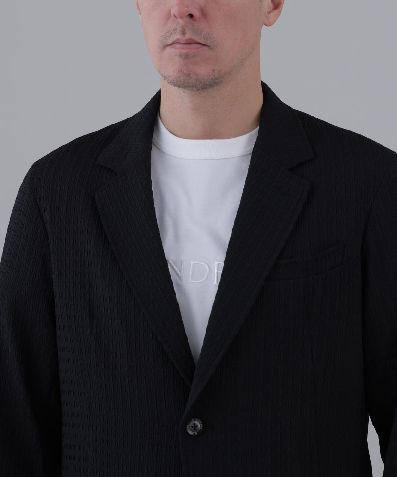 【ストレッチ】ふくれジャガードジャケット (MENS)