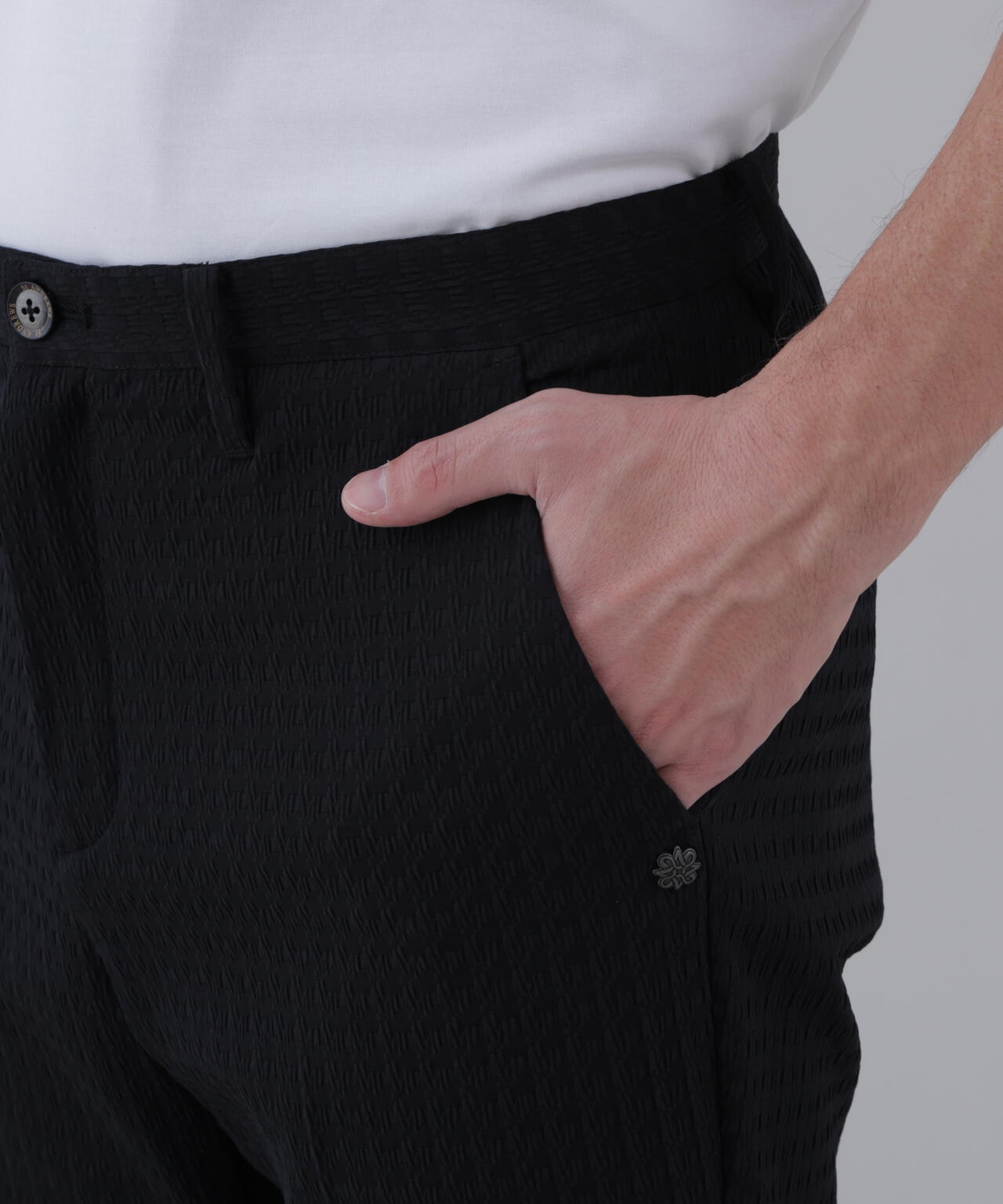 【ストレッチ】ふくれジャガードパンツ (MENS)