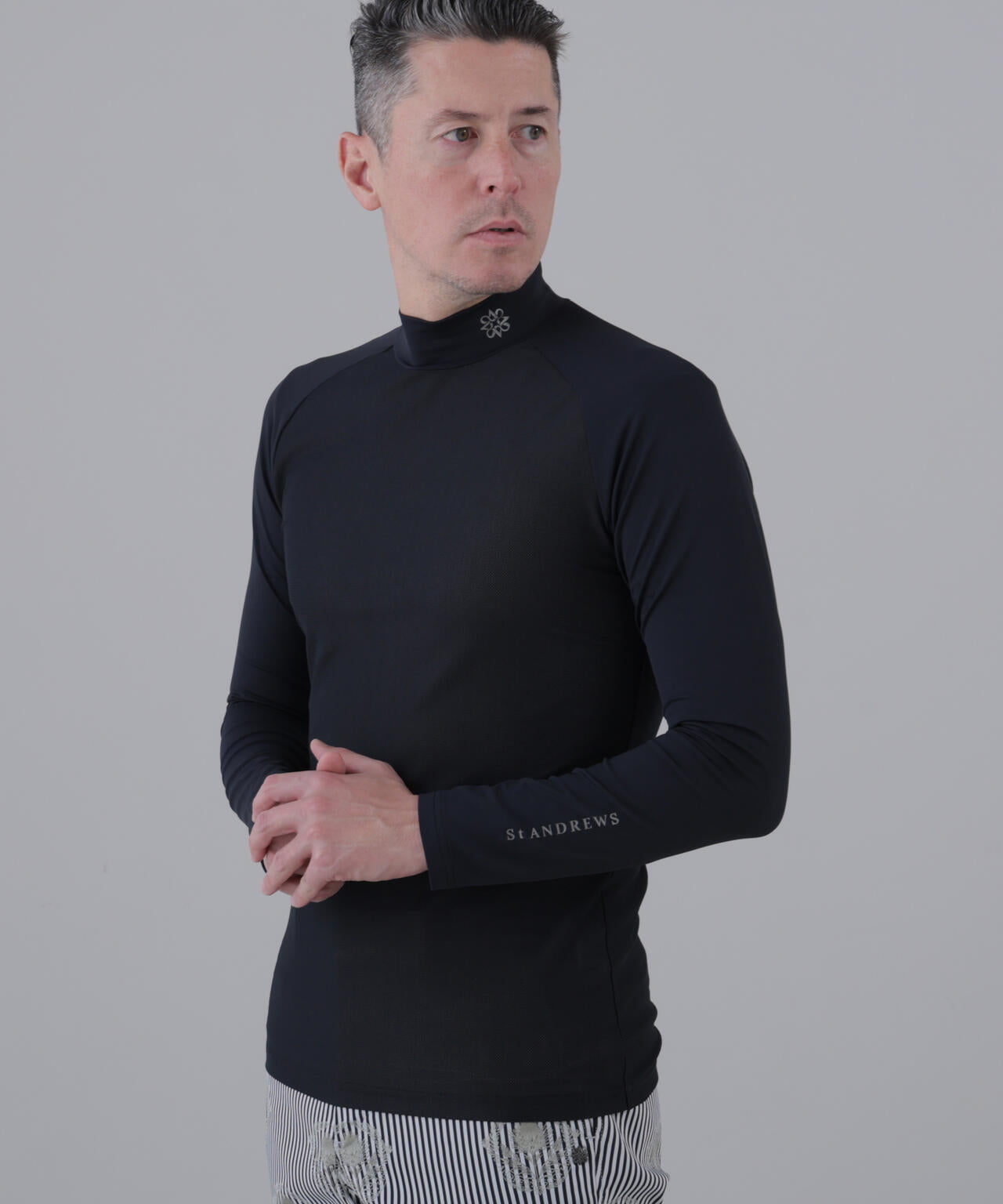 【吸水速乾】【UVカット】TWINCOT UV×メッシュ長袖ハイネックインナー (MENS)