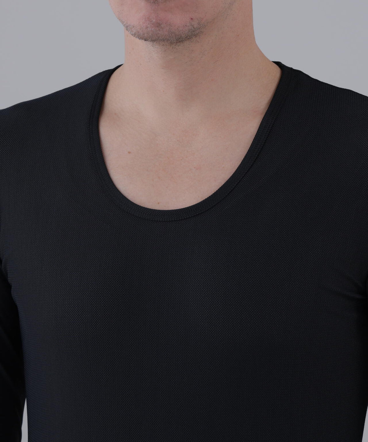 【吸水速乾】【UVカット】TWINCOt UV×メッシュ長袖Uネックインナー (MENS)