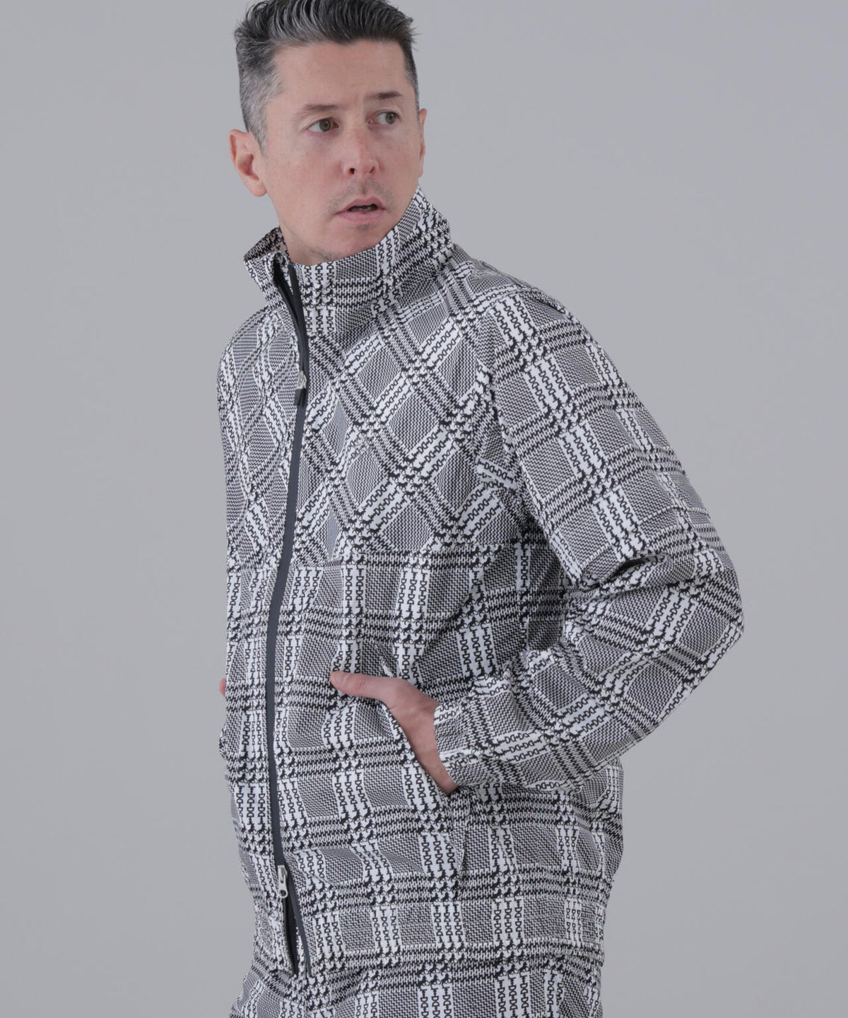 ホースビットチェックレインブルゾン (MENS)