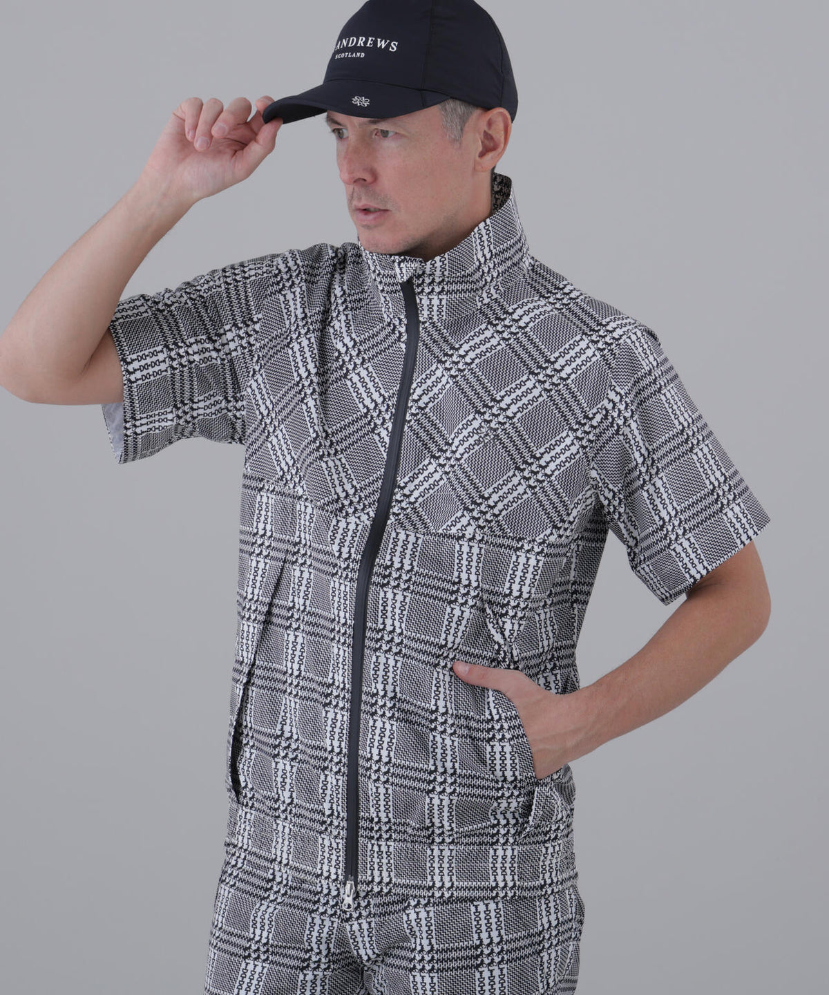 ホースビットチェックレインブルゾン (MENS)