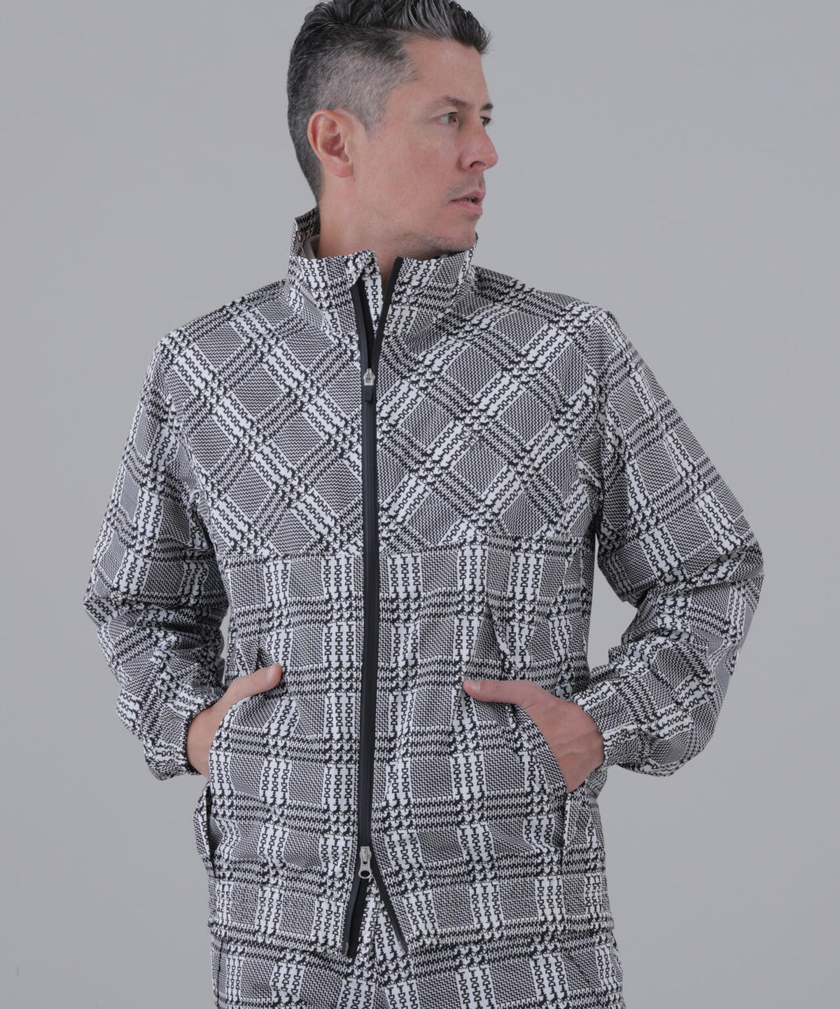 ホースビットチェックレインブルゾン (MENS)