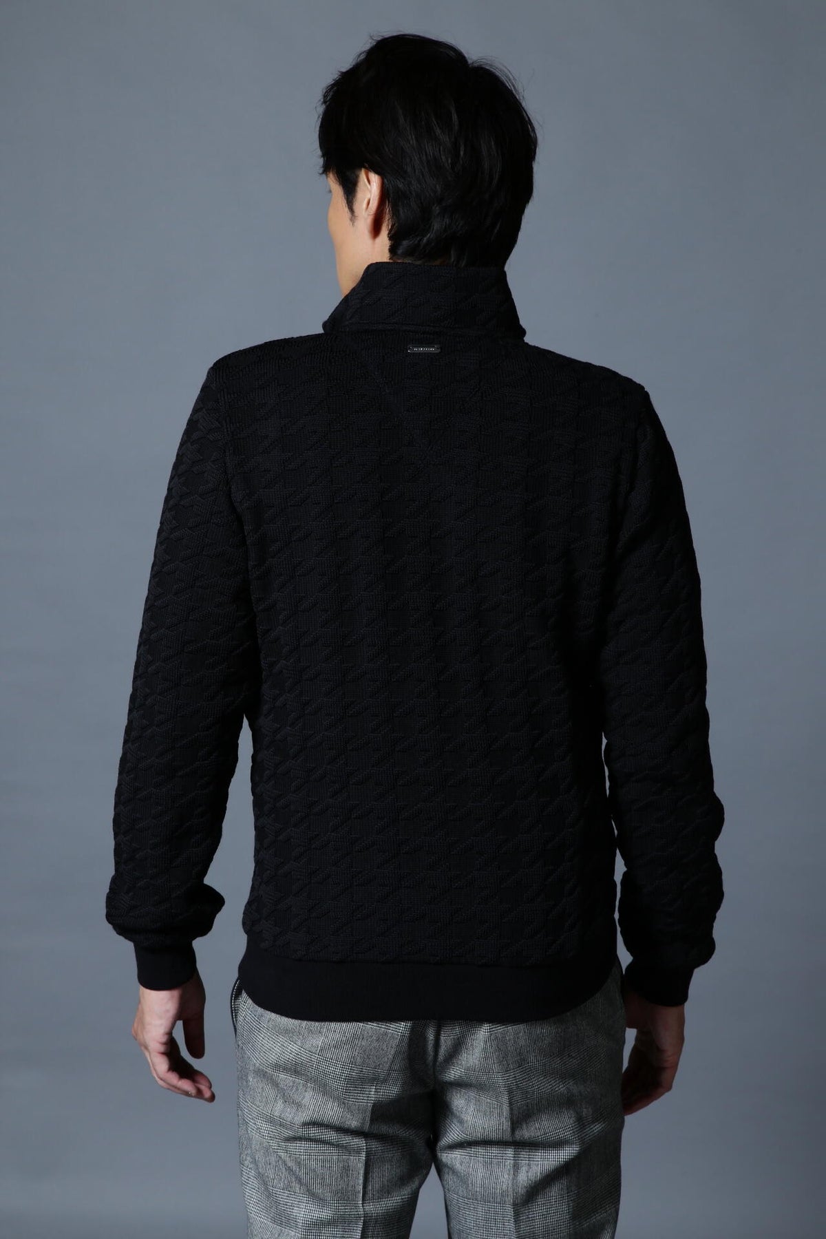 BK/千鳥柄ジップブルゾン