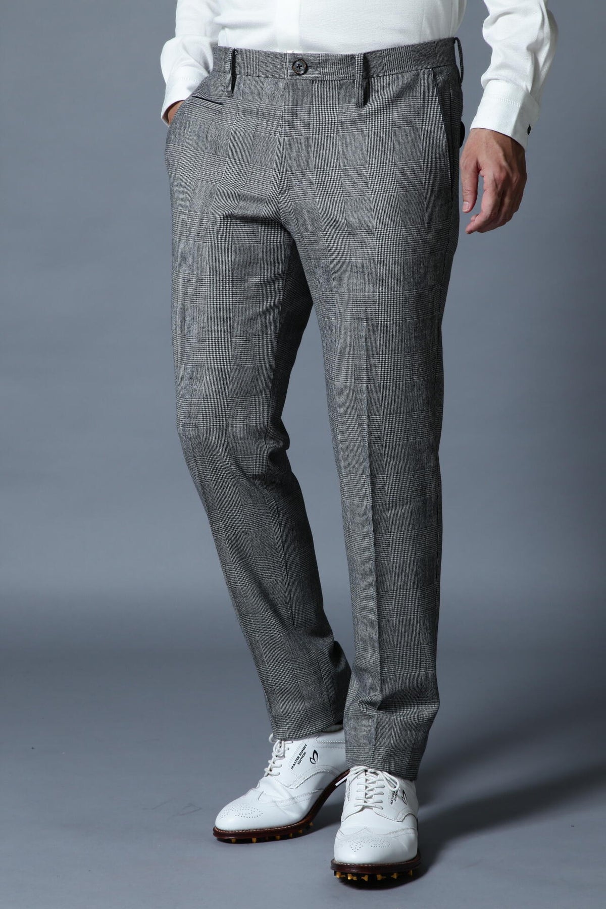 BK/ストレッチツイルグレンチェックパンツ