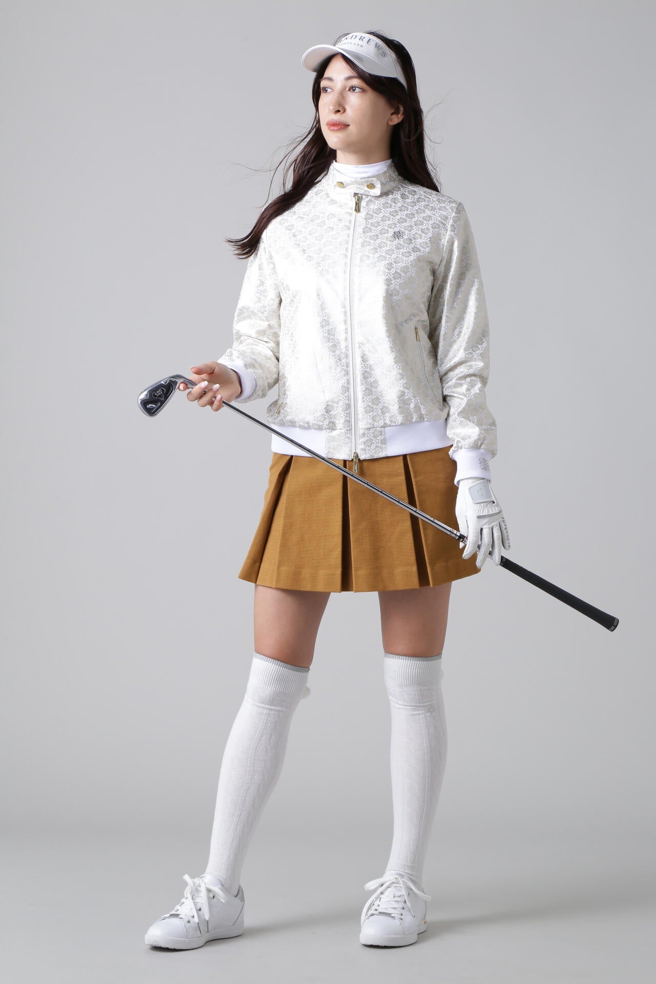 STボニースコットランド箔プリントブルゾン (WOMENS)