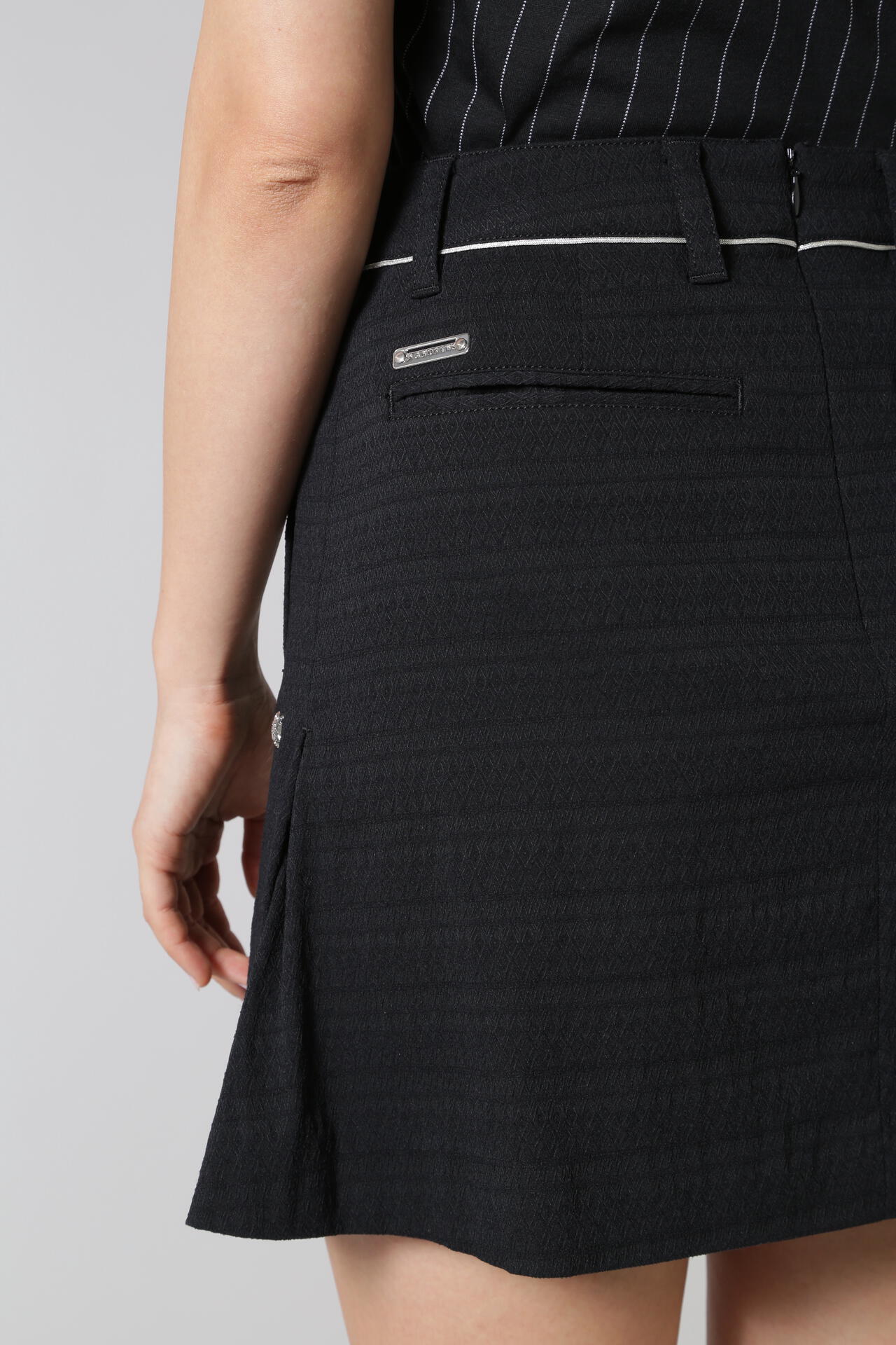 リンクスジャガード ストレッチ プリーツスカート (WOMENS)