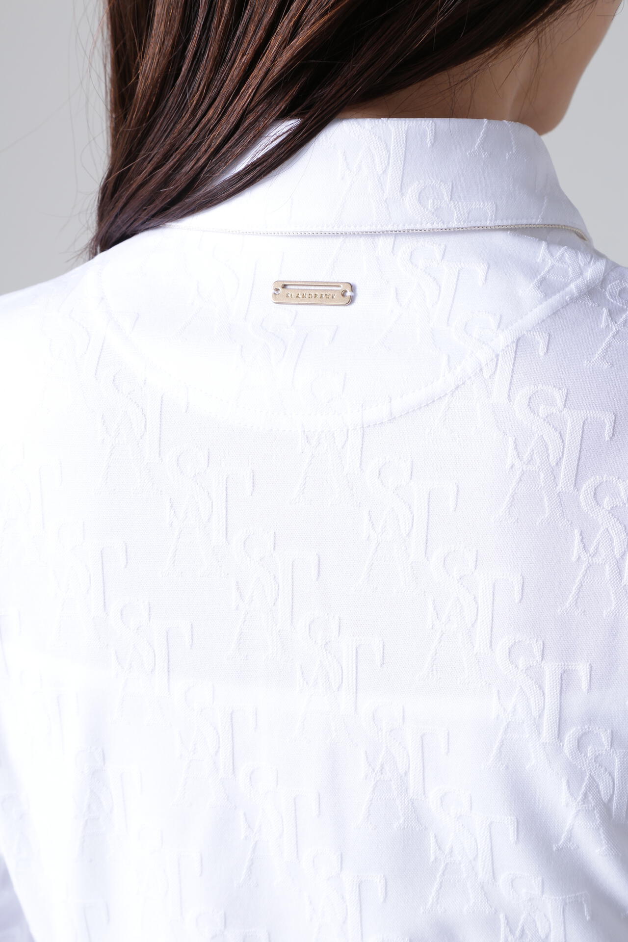 STAロゴジャガード長袖カットソーシャツ (WOMENS)