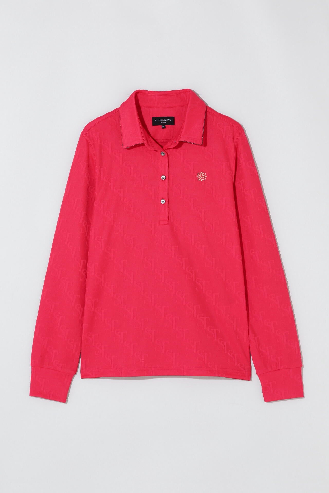 STAロゴジャガード長袖カットソーシャツ (WOMENS)