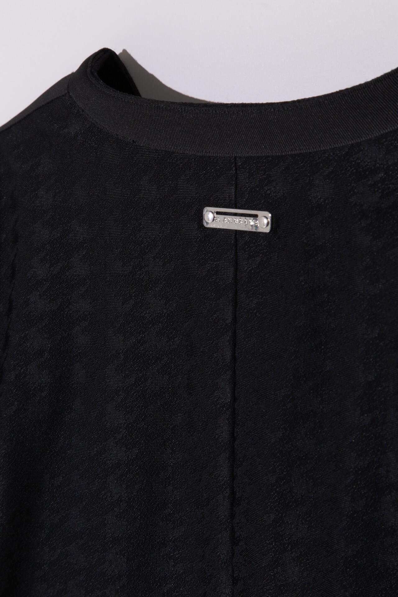 千鳥ジャガード ノーカラージャケット (WOMENS)