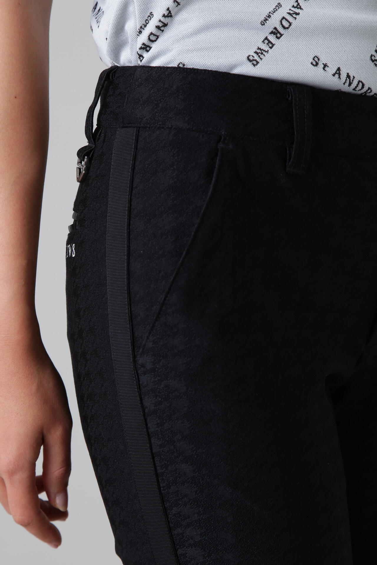 千鳥ジャガードストレッチパンツ (WOMENS)