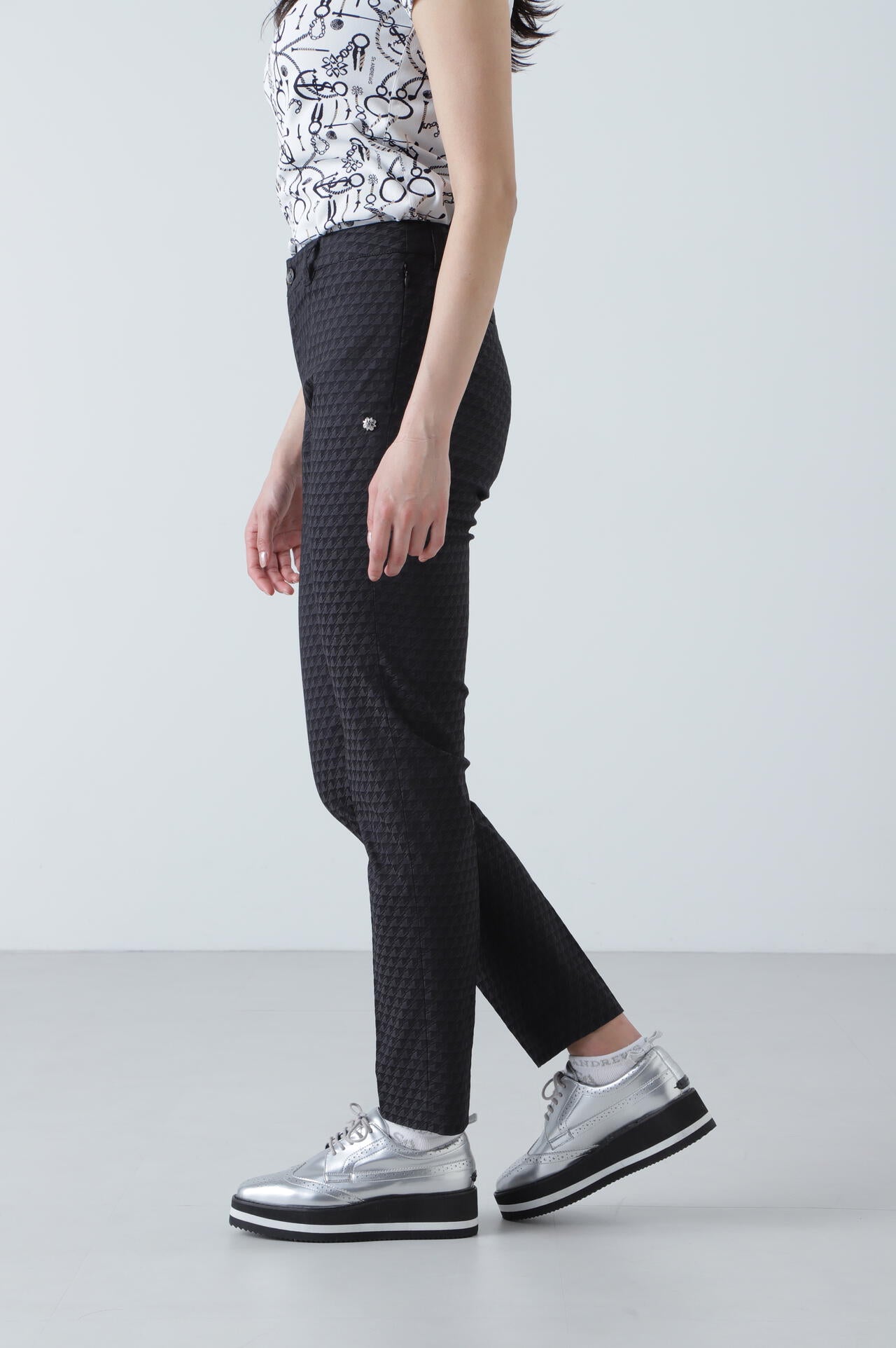 幾何学ジャガードパンツ (WOMENS)