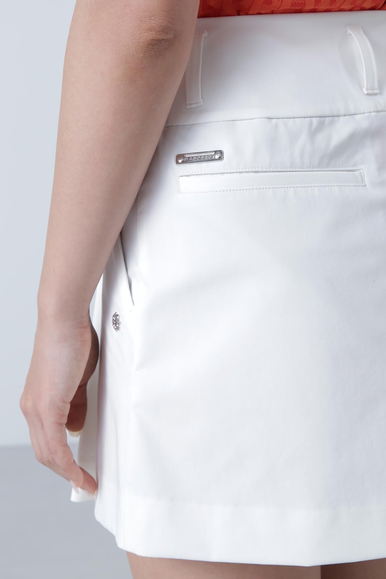 2WAY二重織ドビーストレッチ ボックスプリーツスカート (WOMENS)
