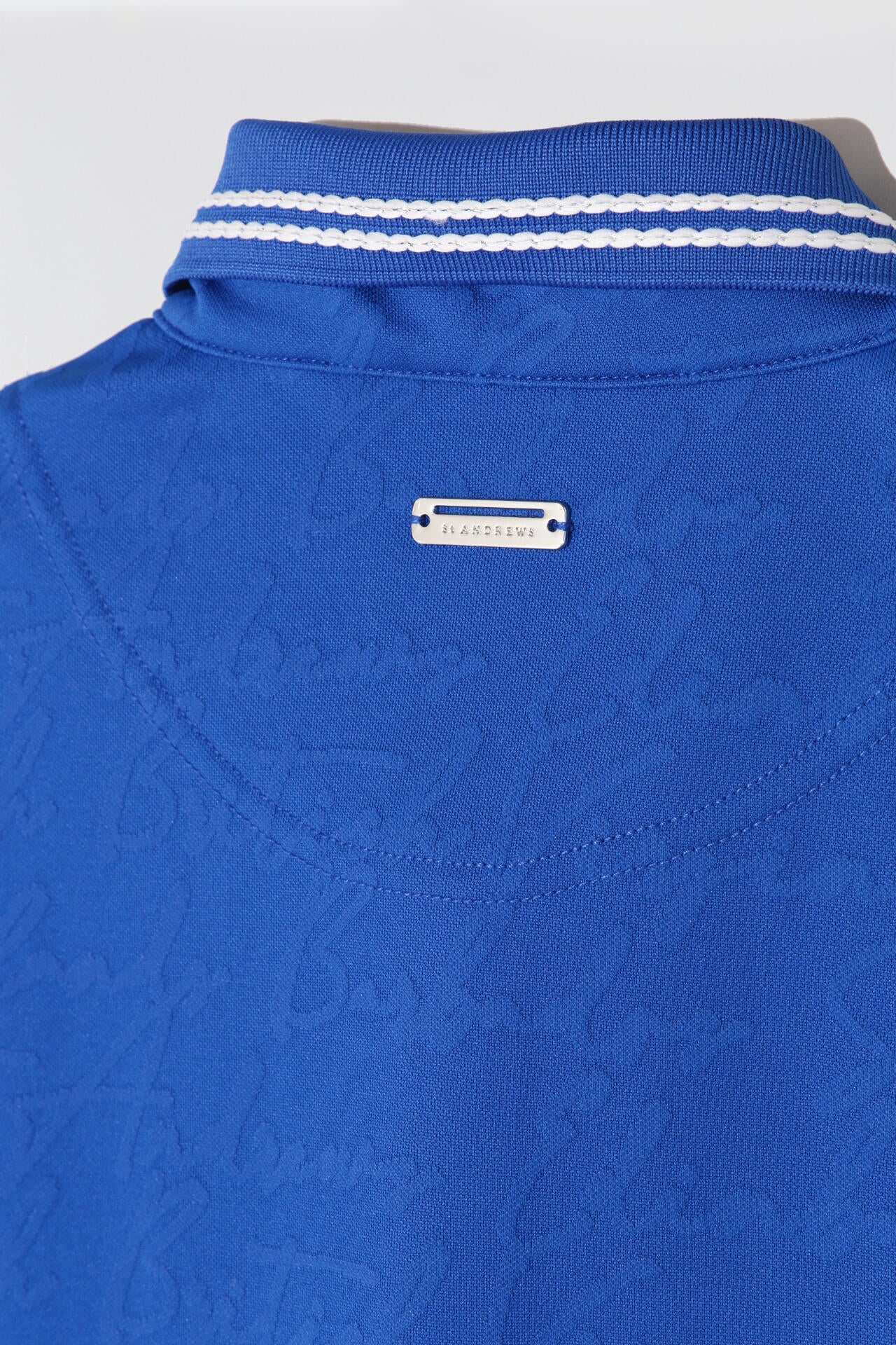 ハンドライティングジャガード無地 半袖ポロシャツ (WOMENS)
