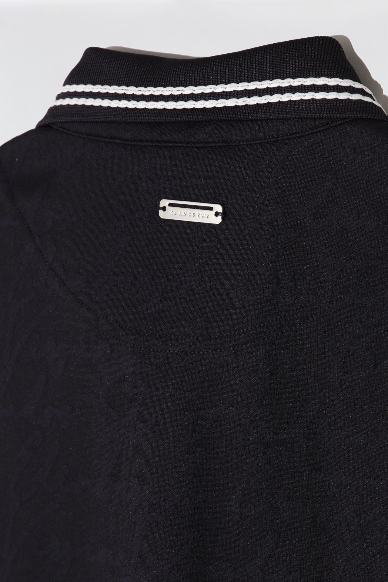 ハンドライティングジャガード無地 半袖ポロシャツ (WOMENS)