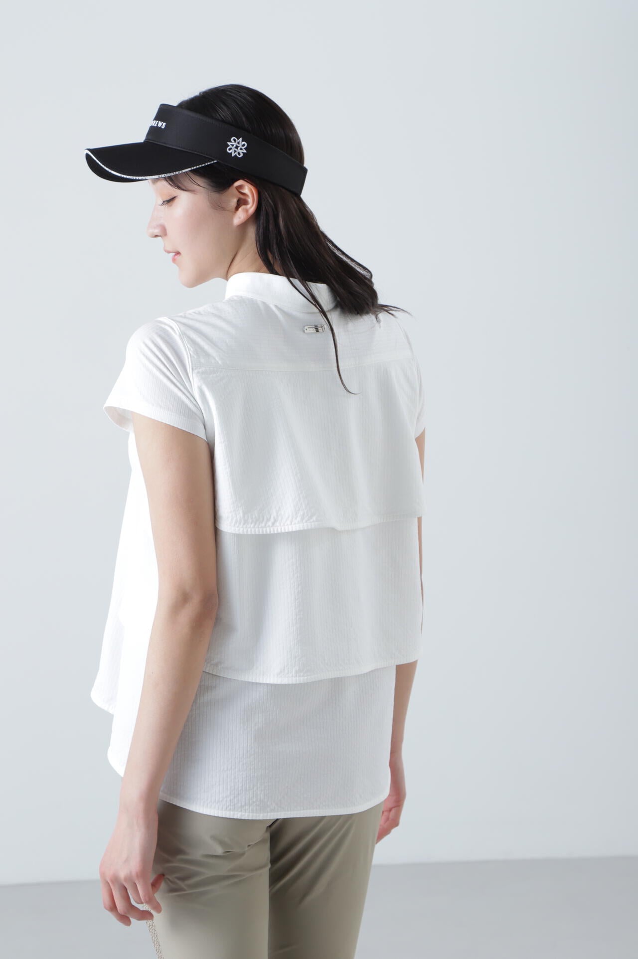 サッカーストライプ半袖シャツ (WOMENS)