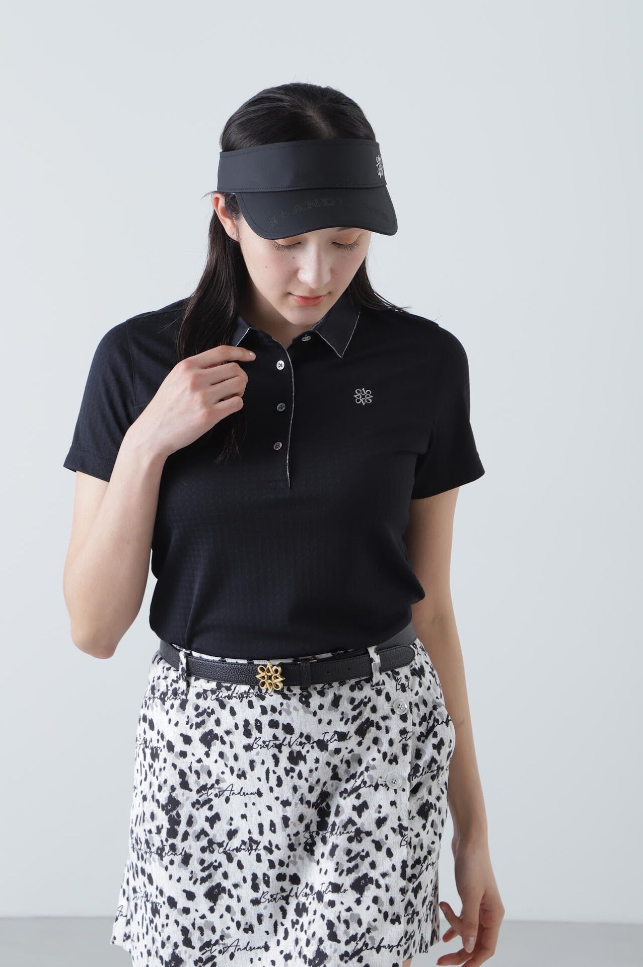 ギンガムジャガード半袖シャツ (WOMENS)