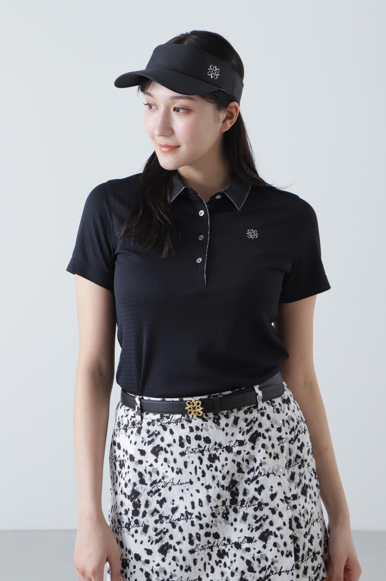 ギンガムジャガード半袖シャツ (WOMENS)