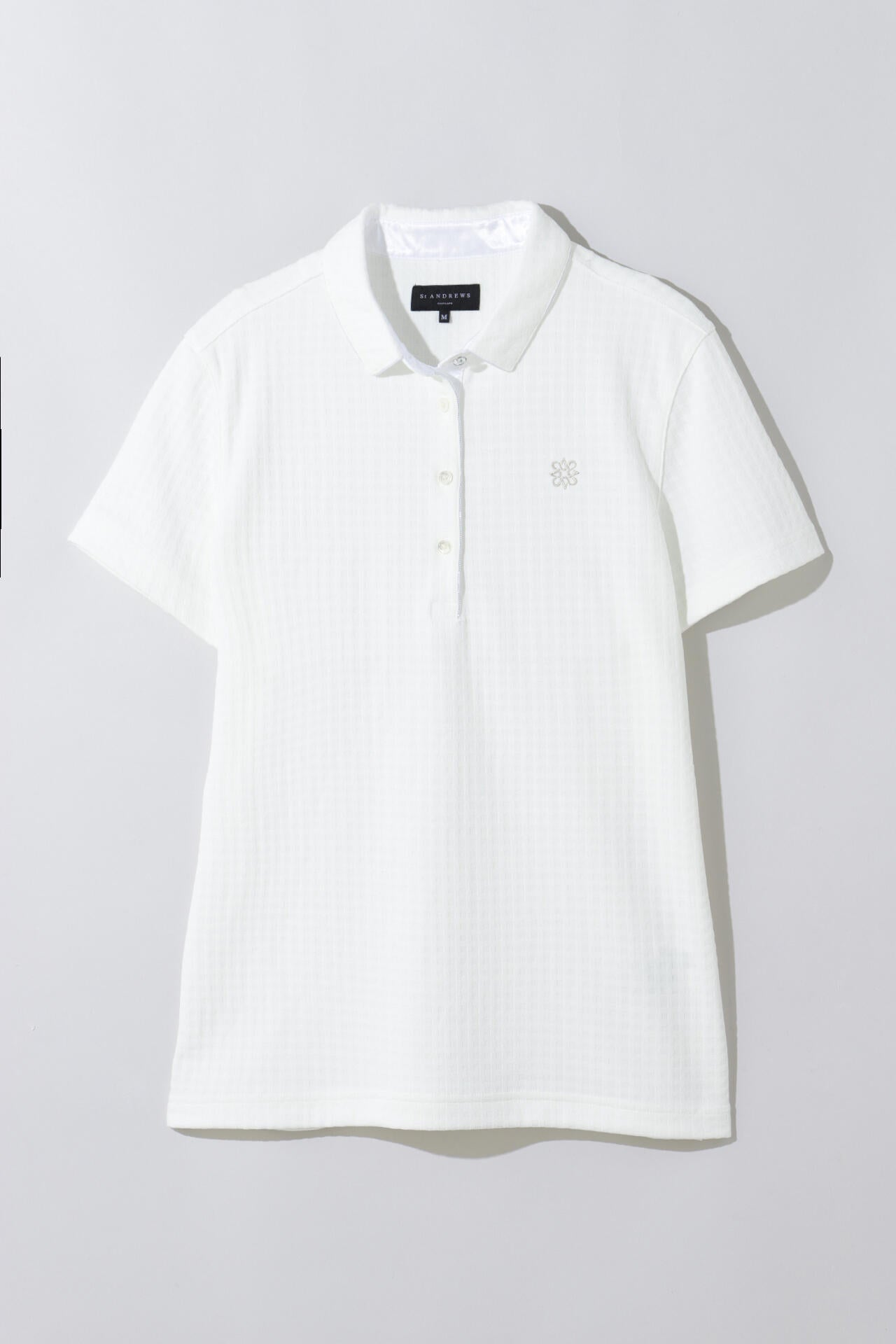 ギンガムジャガード半袖シャツ (WOMENS)