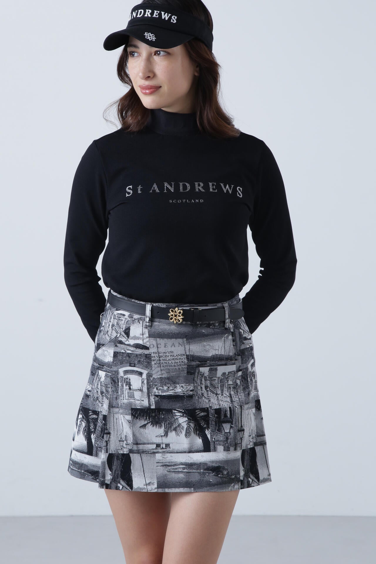 ブロックリバー長袖ハイネック (WOMENS)