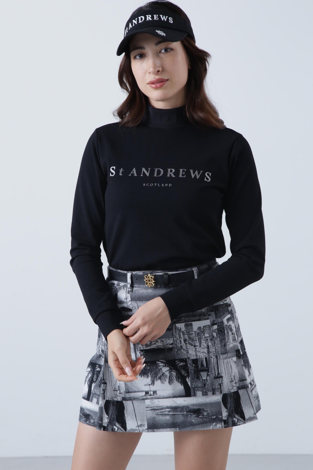 ブロックリバー長袖ハイネック (WOMENS)