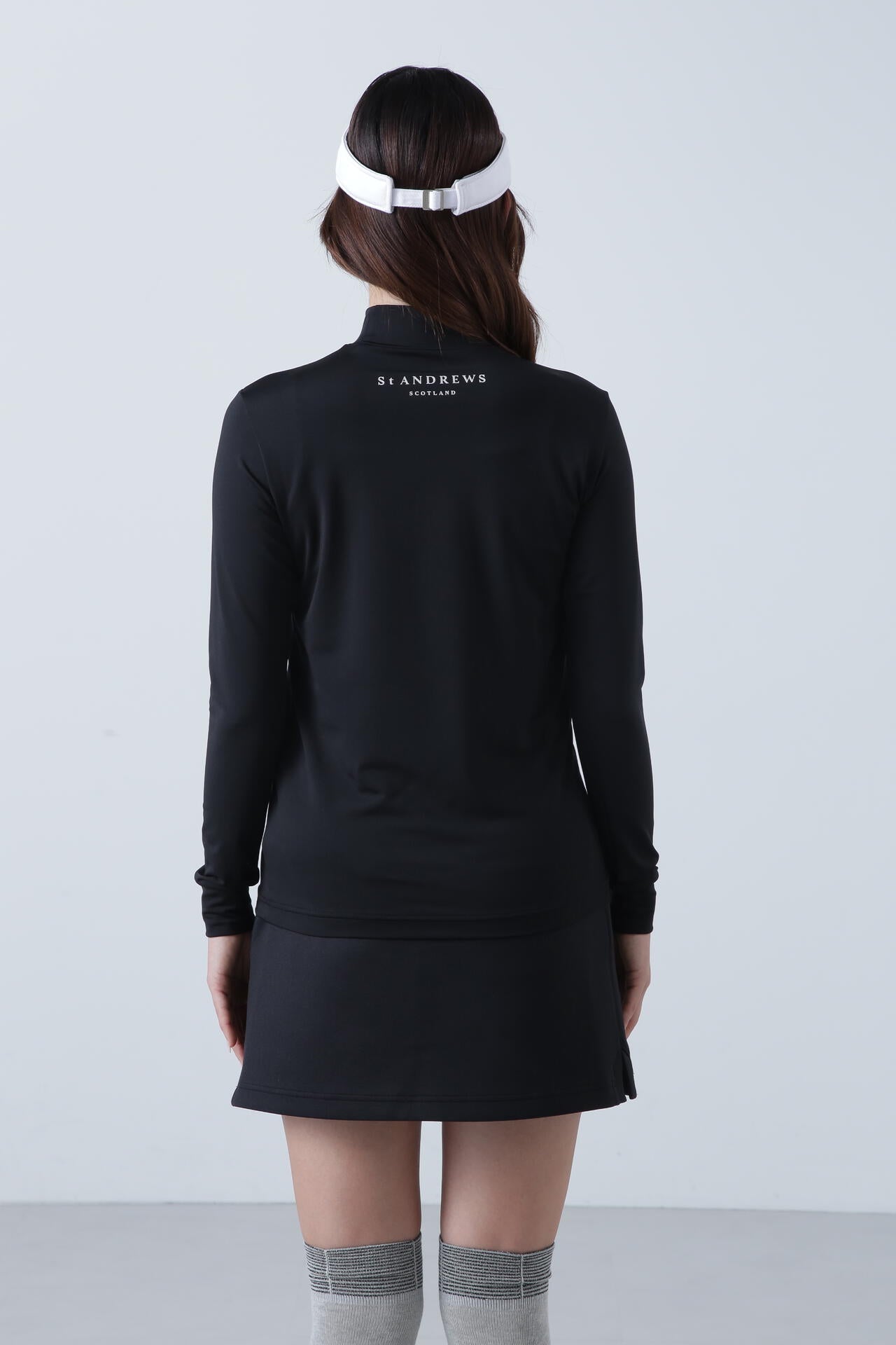 カチオンポリエステル ベア天竺 長袖ハイネック (WOMENS)