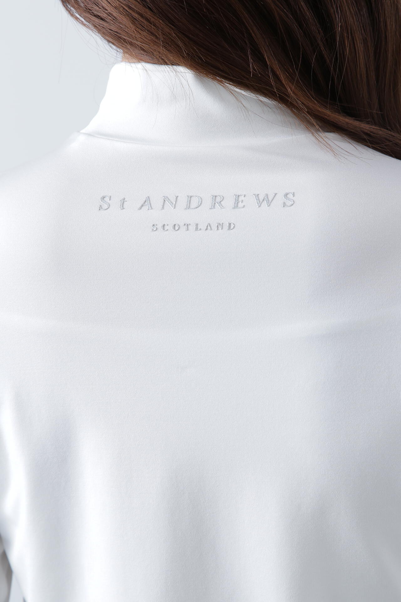 カチオンポリエステル ベア天竺 長袖ハイネック (WOMENS)