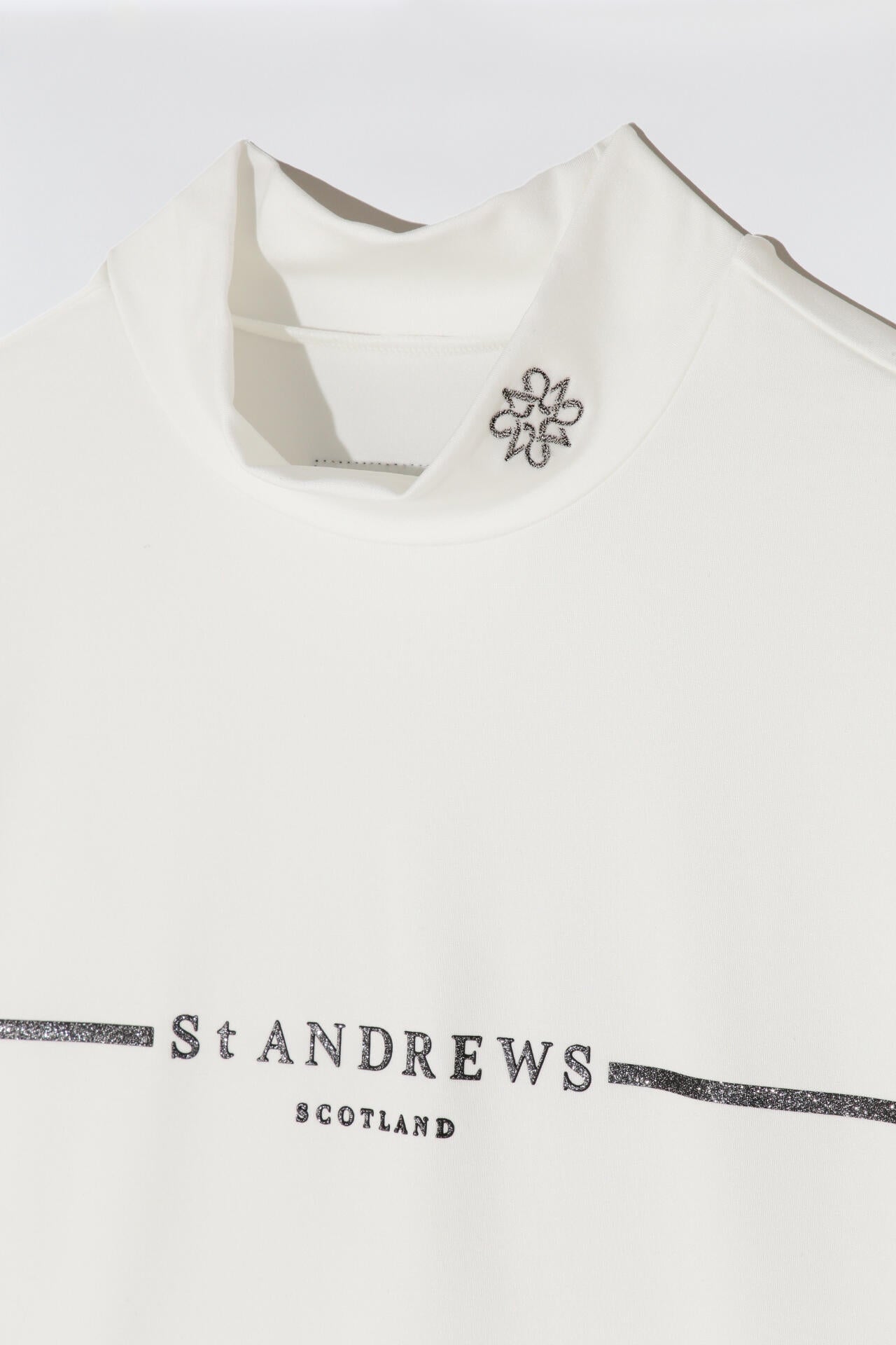 カチオンポリエステルベア天竺 半袖ハイネックカットソー (WOMENS)